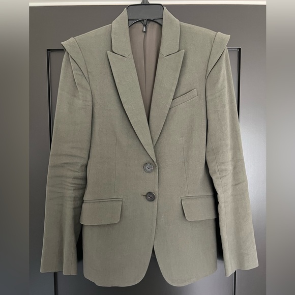 Marissa Webb Linen Blazer - Picture 1 of 15